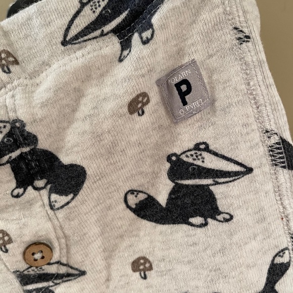 Badger 🦡 print Polarn O. Pyret 6-9 mo pants - Picture 3 of 5